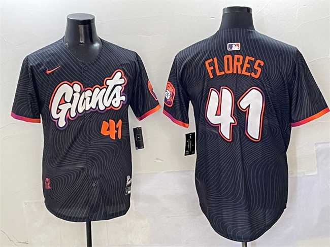 Men's San Francisco Giants #41 Wilmer Flores Anthracite 2025 City Connect Limited Stitched Jersey,We sell and wholesale Men's San Francisco Giants #41 Wilmer Flores Anthracite 2025 City Connect Limited Stitched Jersey on line form chian!